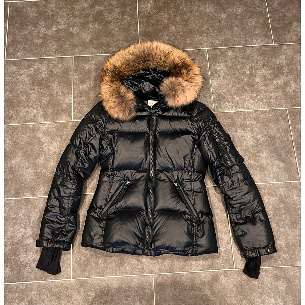 Sam. Jackets & Coats | Black Down Fur-Trimmed Puffer | Color: Black | Size: 4 - Picture 2 of 7